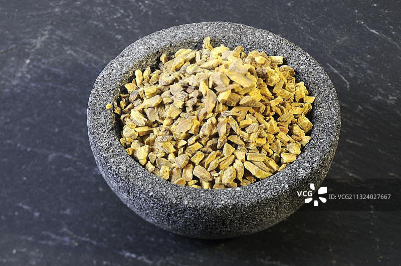 黄芩根茶（Scutellaria baicalensis radix）图片素材