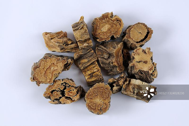 独立的离体对象：大叶龙胆根图片素材