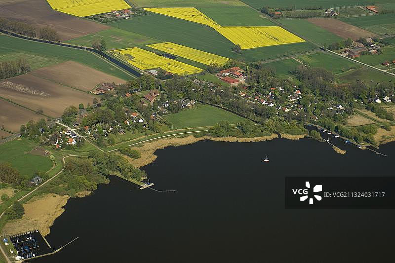 德国下萨克森州迪默湖港口风光图片素材