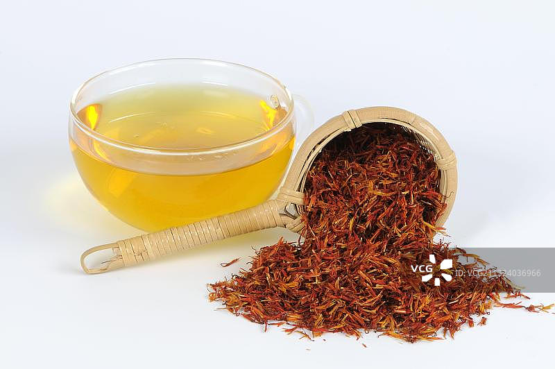 红花茶饮品图片素材