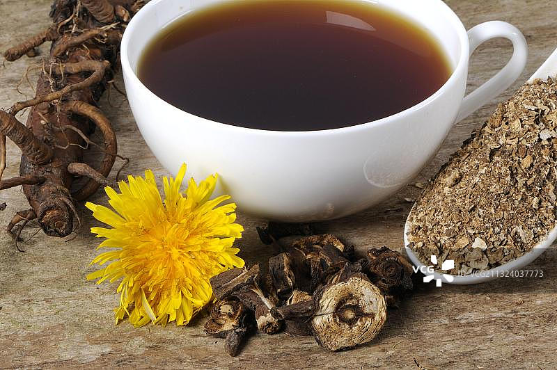 蒲公英根咖啡图片素材