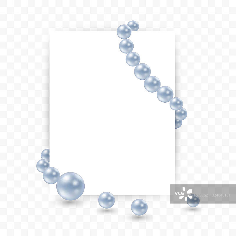 浅色背景上的珍珠banner图片素材