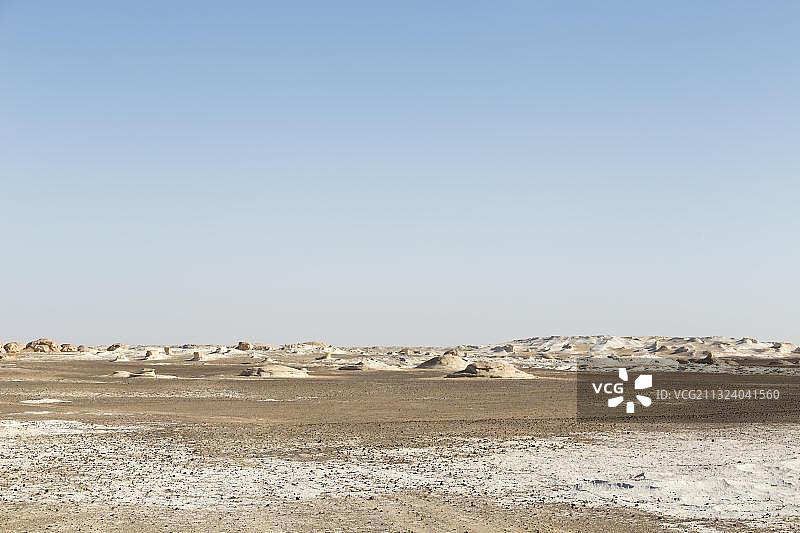 埃及西部利比亚沙漠的白色沙漠景观，非洲图片素材