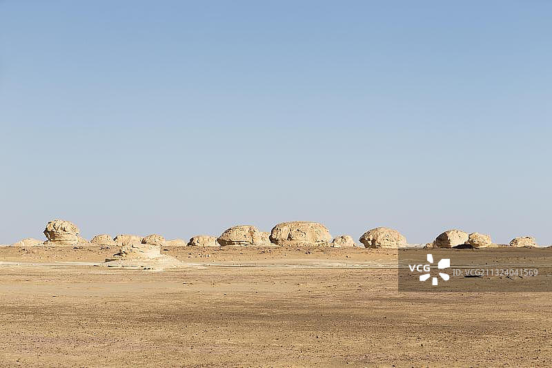 埃及西部利比亚沙漠的白色沙漠景观，非洲图片素材