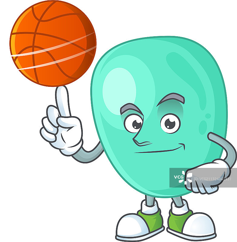 运动型金黄色葡萄球菌卡通设计图片素材