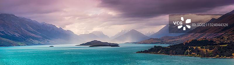 瓦卡蒂普湖，格莱诺基，奥塔哥，新西兰图片素材