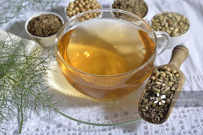 四风茶，茴芹、茴香籽、小茴香、香菜籽、香菜、香芹籽图片素材