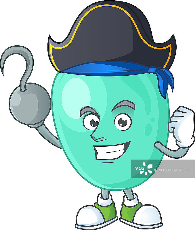 海盗金黄色葡萄球菌卡通设计图片素材