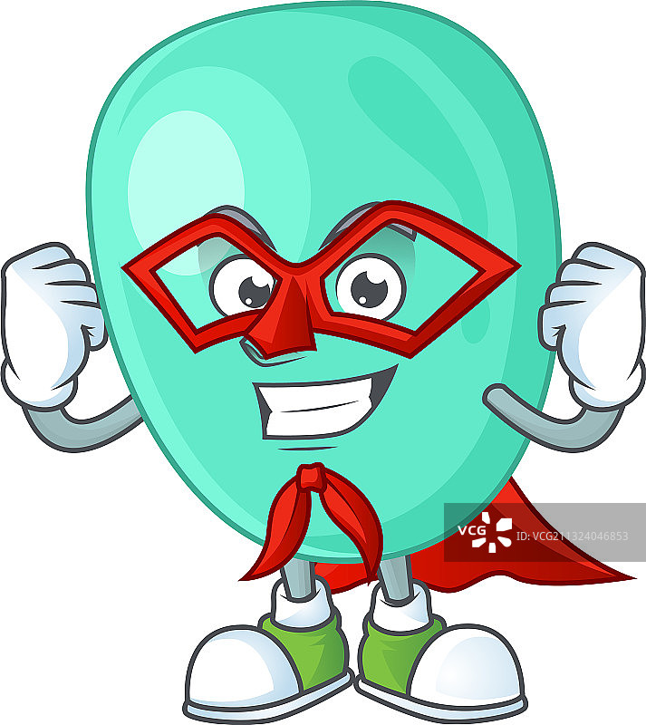 装扮成超级英雄的金黄色葡萄球菌图片素材