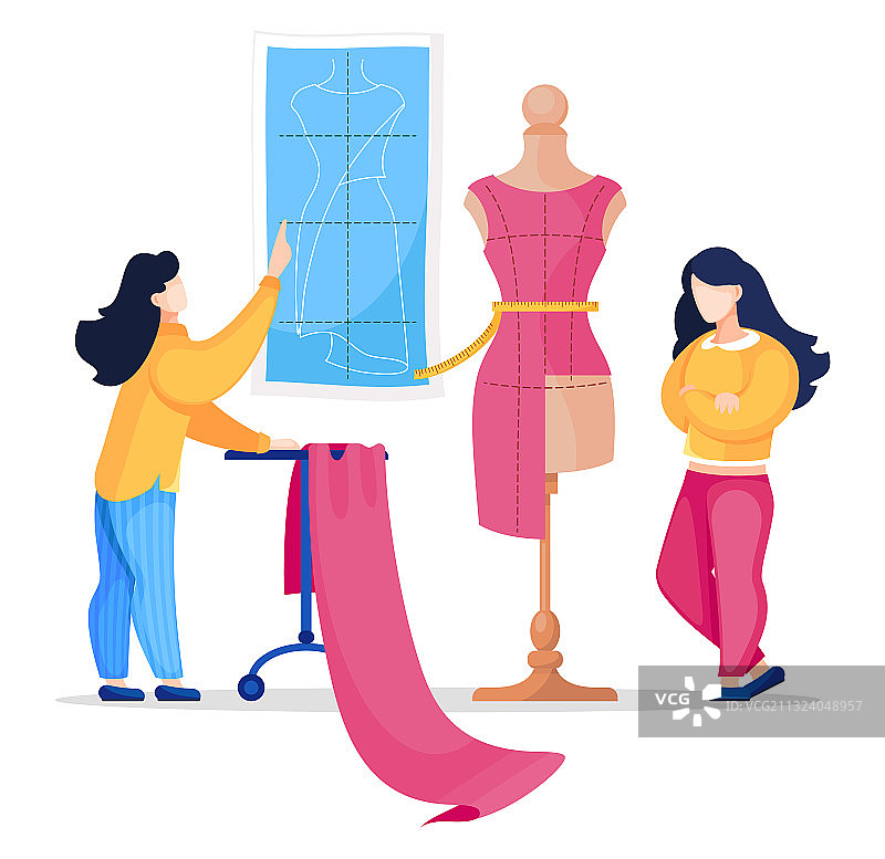 缝纫工作室或设计师工作室概念图片素材