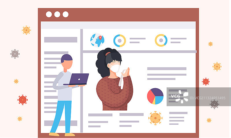 在信息站前使用笔记本电脑的男人图片素材