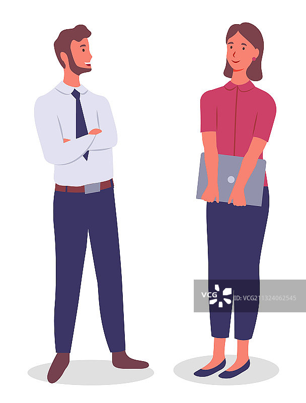 办公室里的男女同事会议图片素材