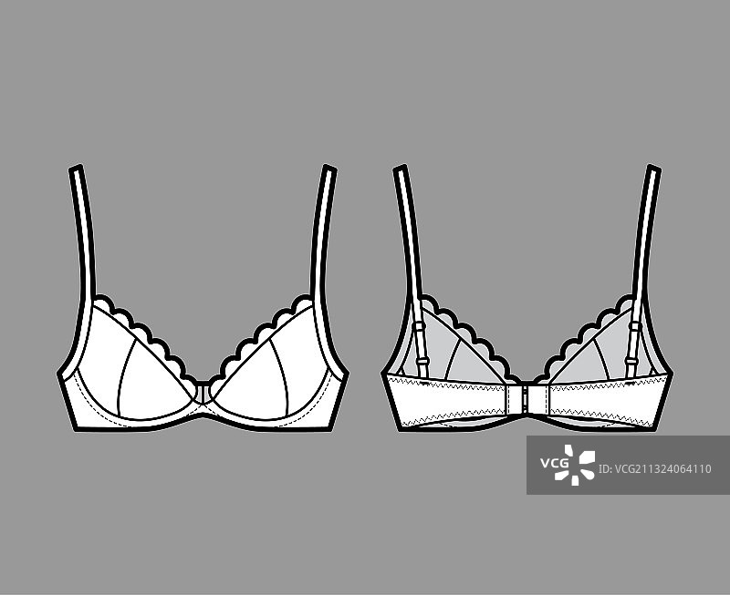 扇贝边文胸内衣技术时尚图片素材