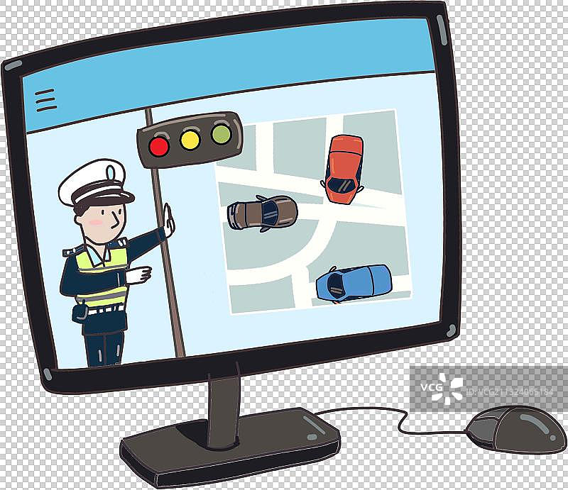 线上交通元素图片素材