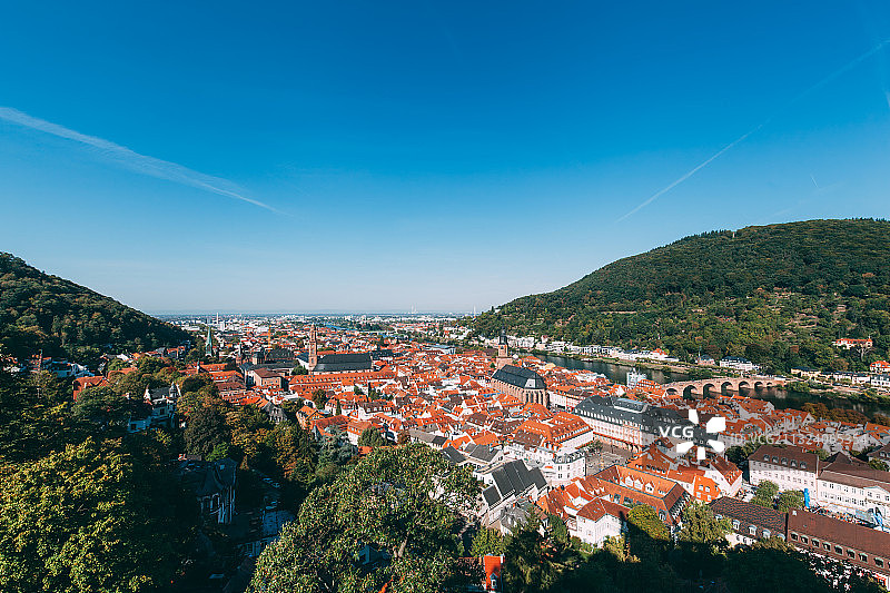 俯瞰海德堡图片素材