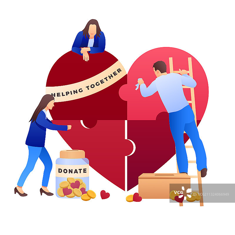 关爱奉献的慈善之心图片素材