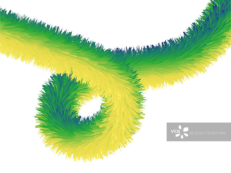 彩色蓬松抽象波浪设计EPS图片素材