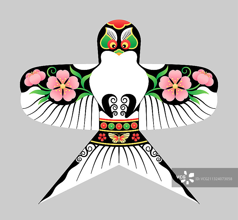 中国风燕子风筝插画图片素材