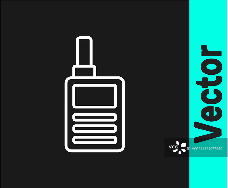 白色线条婴儿监视器对讲机图标图片素材