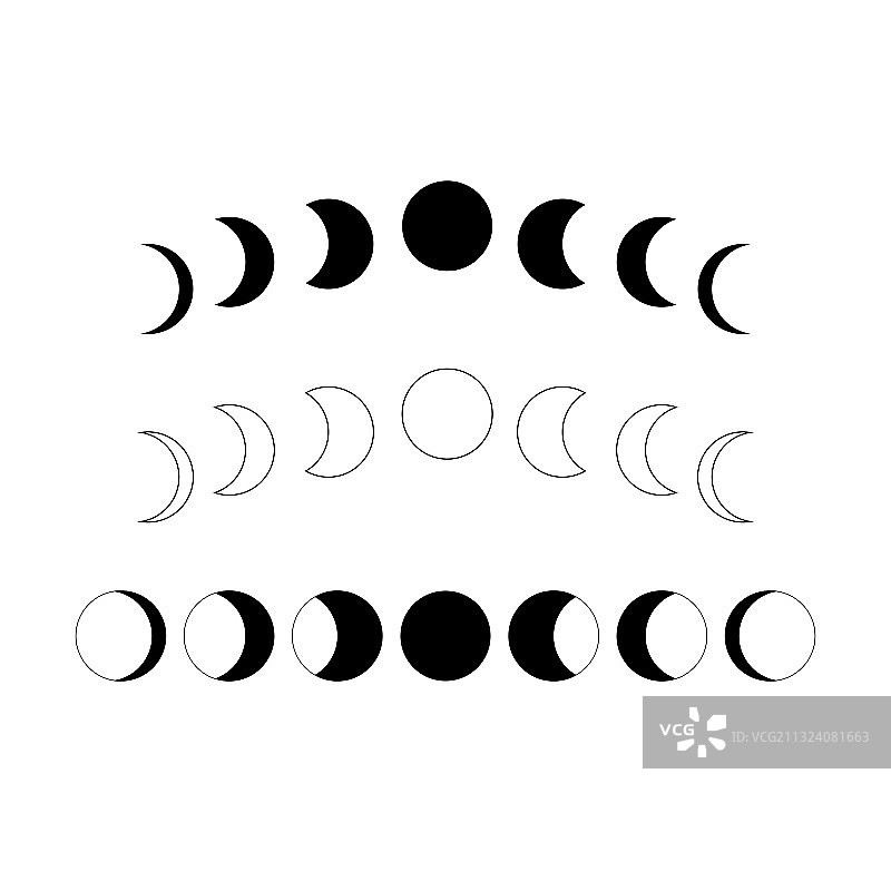 宇宙中的月相图片素材