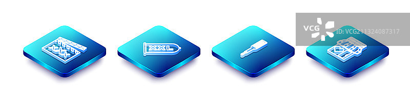 2.5D电影场记板和避孕套组合图片素材