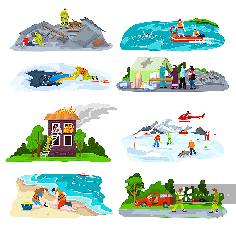 救援队拯救人们的生命图片素材