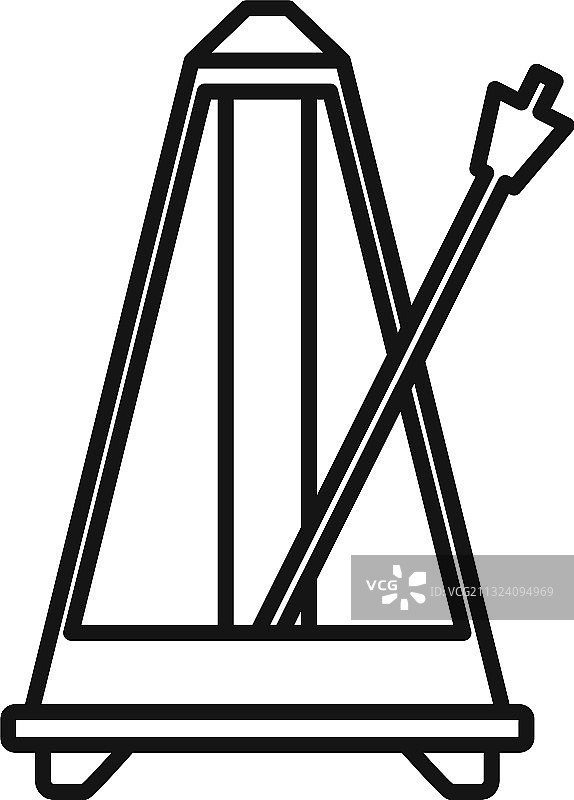 经典节拍器线框图标图片素材