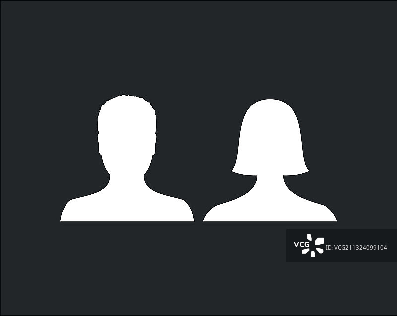 男女默认头像图片素材