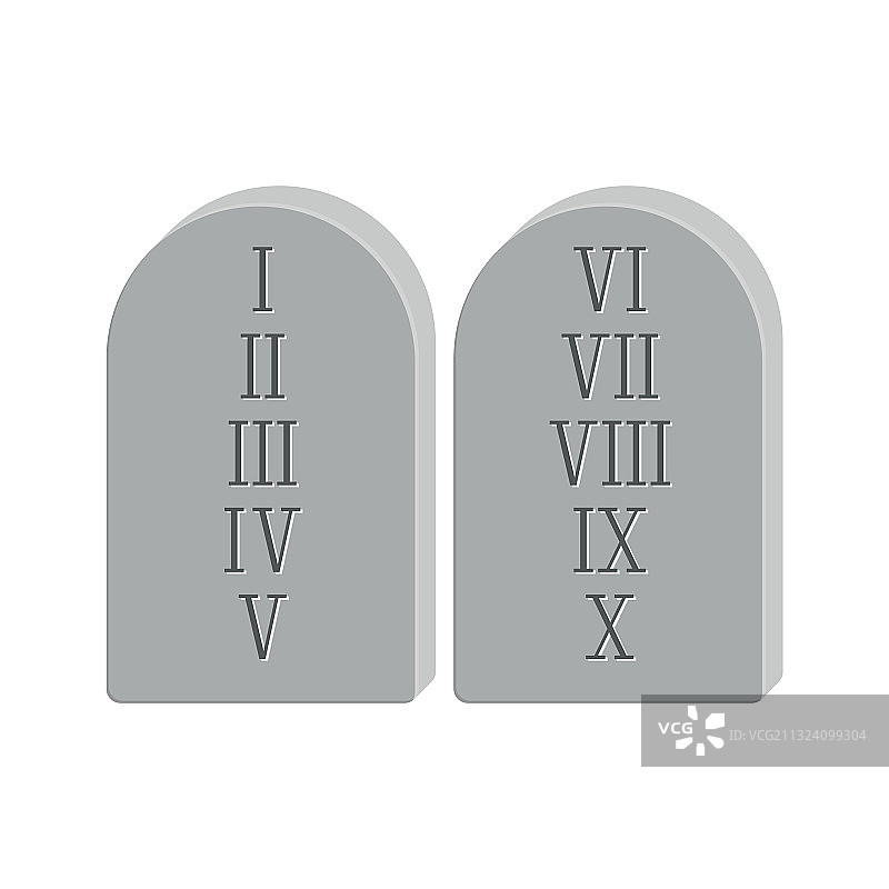 刻有十诫的两块石头图片素材