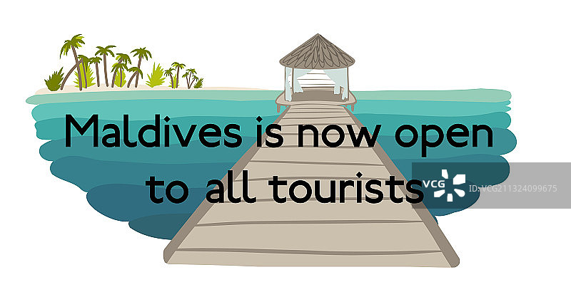 带小屋的蓝色热带海滩图片素材