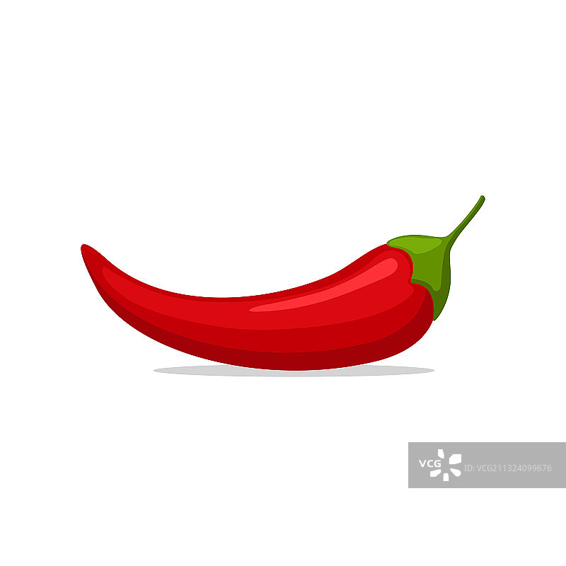 白色背景下的红色辣椒图片素材