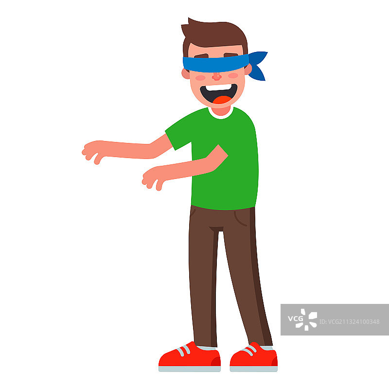 蒙着蓝色头带的男人图片素材