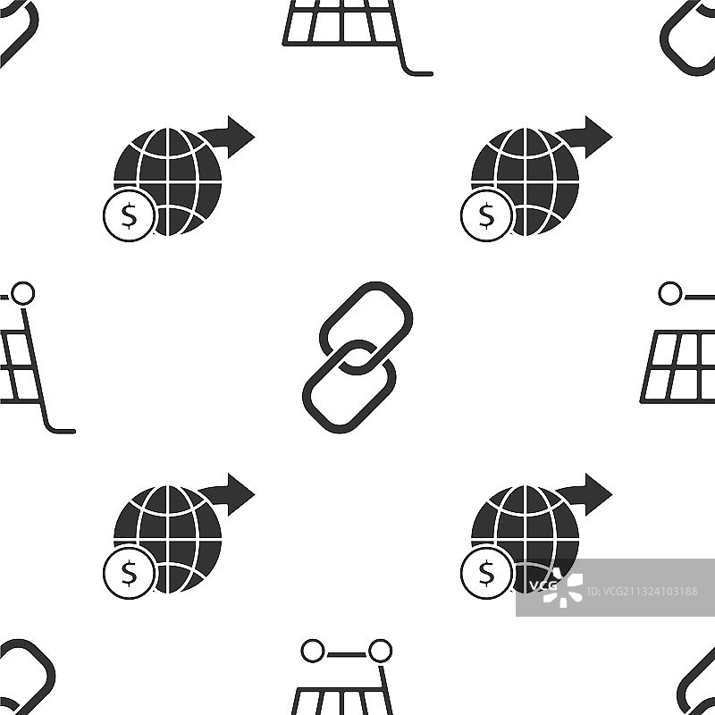 购物车、链环和地球图片素材