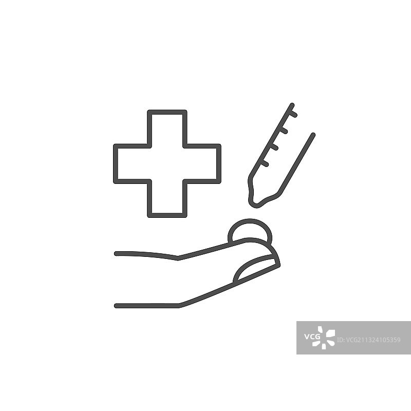 血检线条轮廓图标图片素材