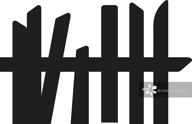 隔离的墓地木栅栏图标图片素材