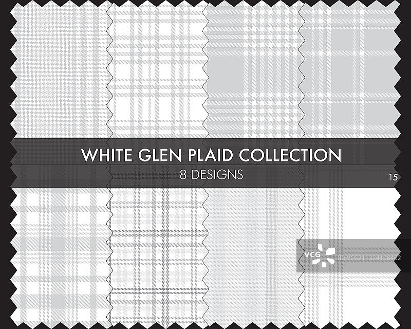 白色格伦格子花纹无缝图案图片素材