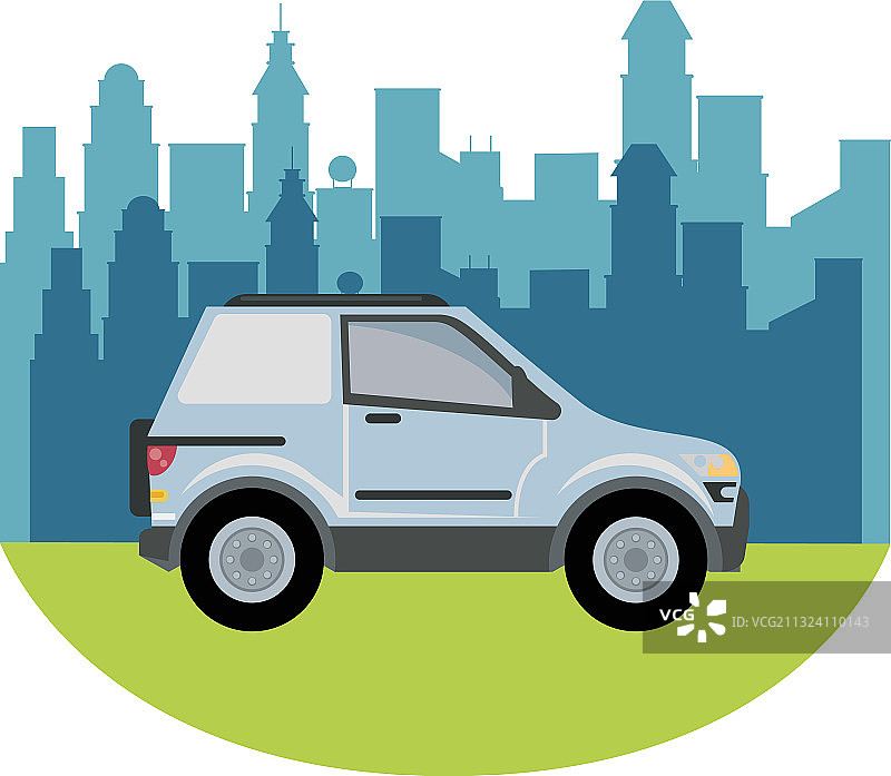 白色露营车模型图标图片素材