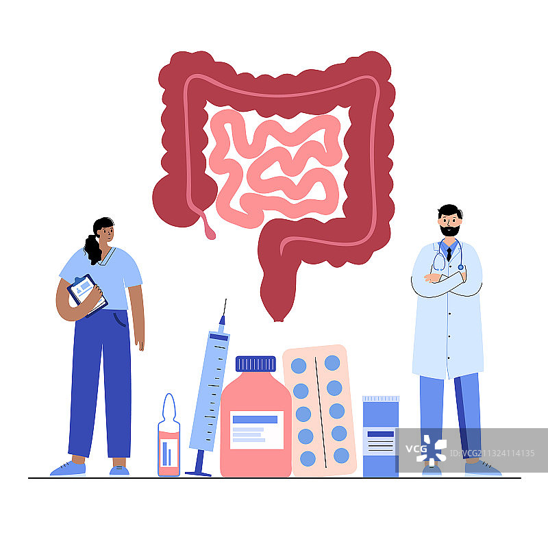 肠道标志设计概念图片素材