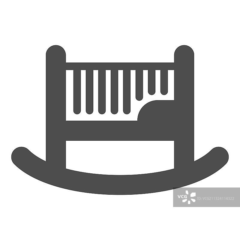 婴儿床实体图标家具概念图片素材