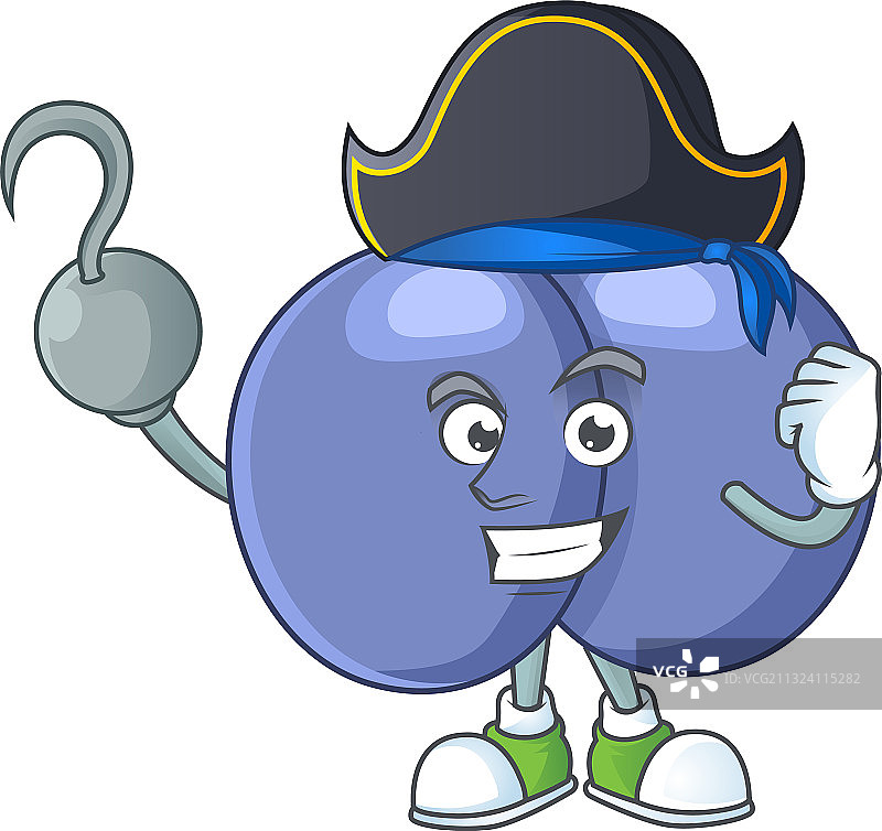 卡通肺炎链球菌海盗图片素材