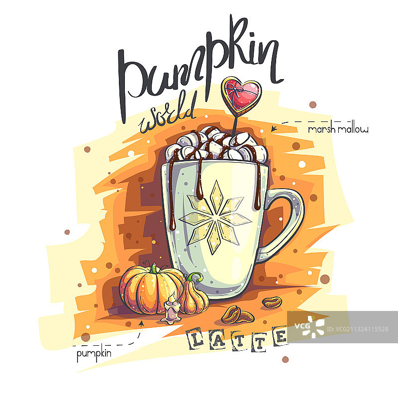 南瓜主题马克杯图片素材