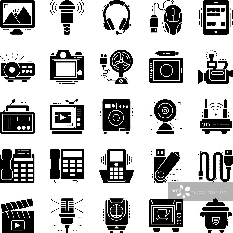 科技设备图标集图片素材
