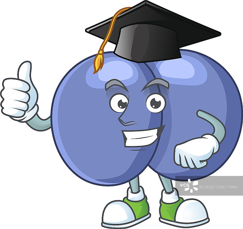 骄傲的肺炎链球菌吉祥物设计图片素材