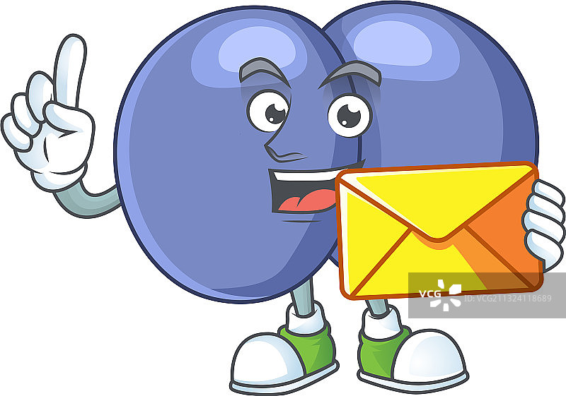 可爱的肺炎链球菌吉祥物设计图片素材