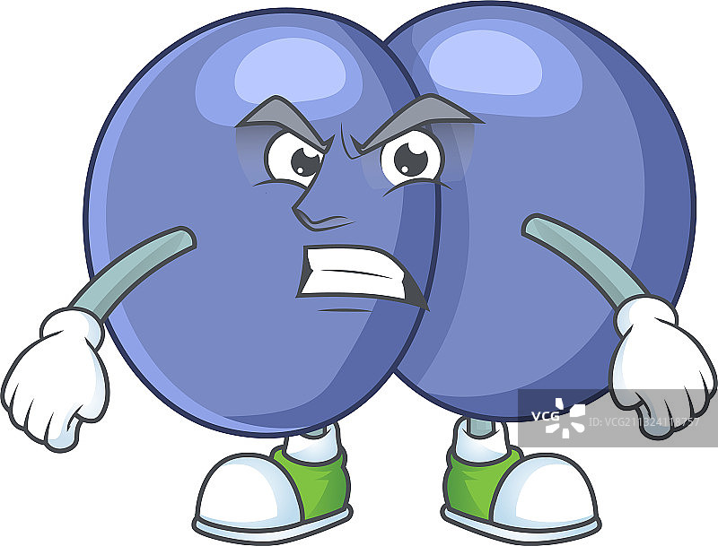 愤怒的肺炎链球菌吉祥物图片素材