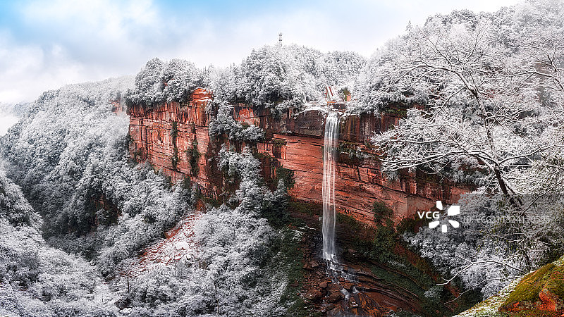 重庆四面山雪景图片素材