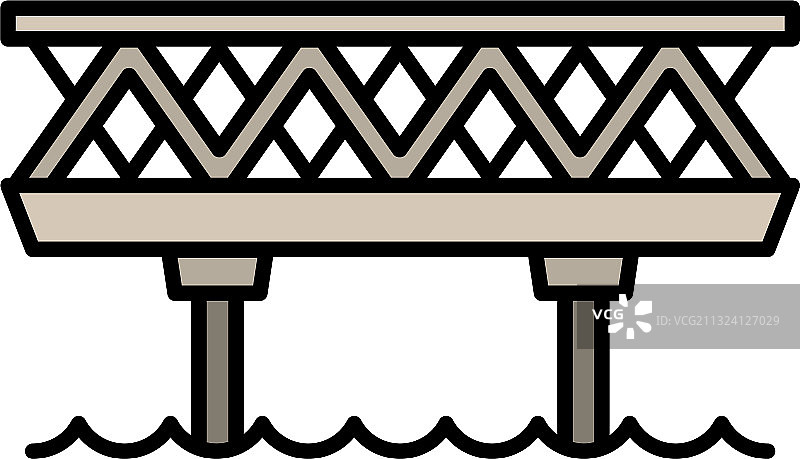 铁路桥图标轮廓样式图片素材