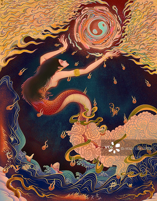 女娲补天图片素材