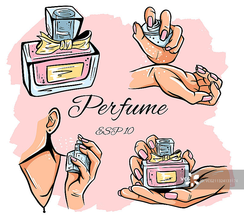 香水瓶组合图片素材