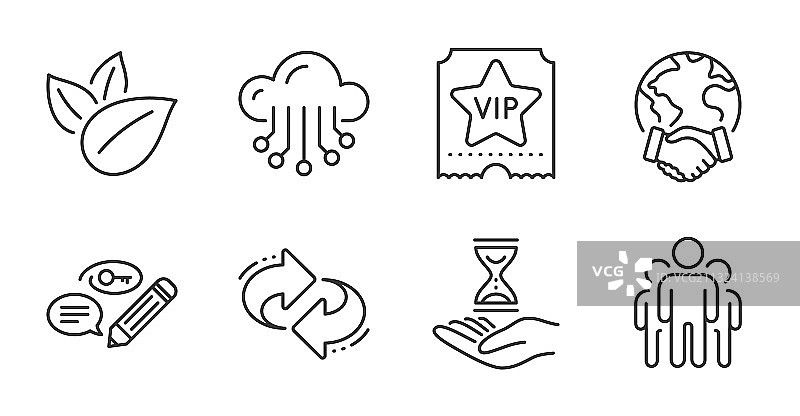 关键词：有机产品和时间沙漏图标图片素材